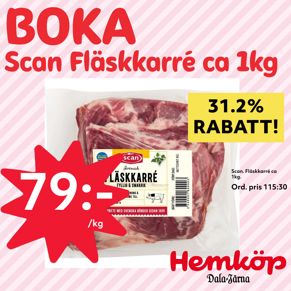 Grillkväll med Fläskkarré – Boka Nu!