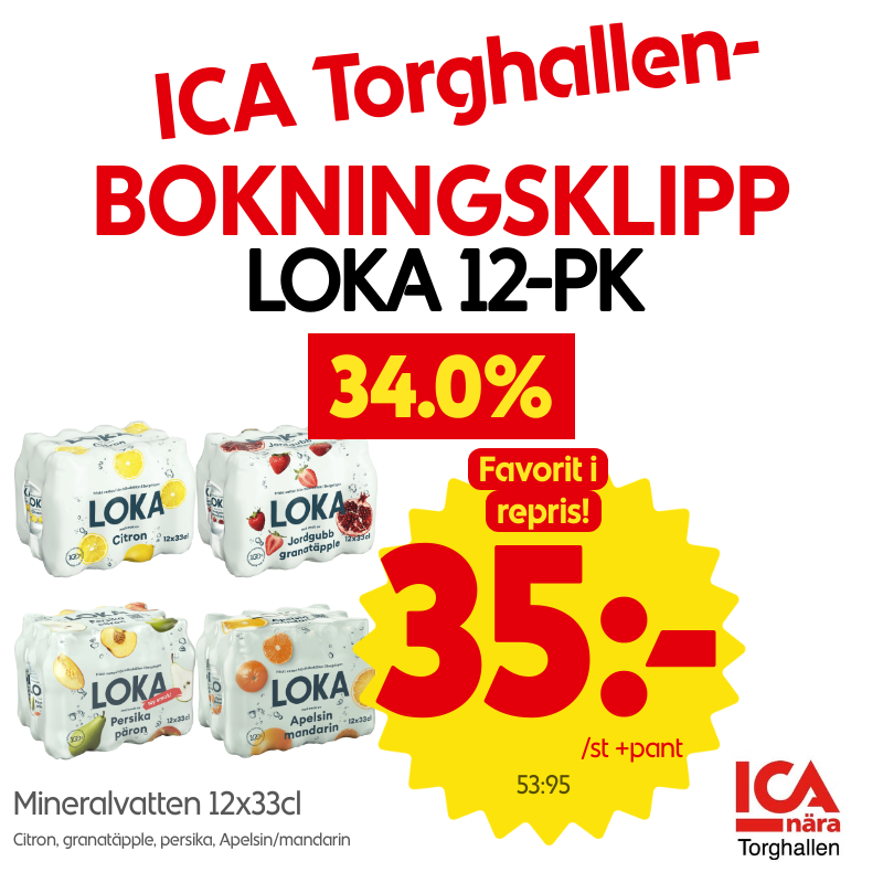 loka citron, loka persika päron, loka jordgubb granatäpple m.fl.