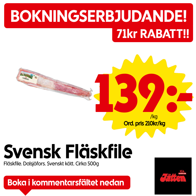 Svensk Fläskfile, Fläskfile