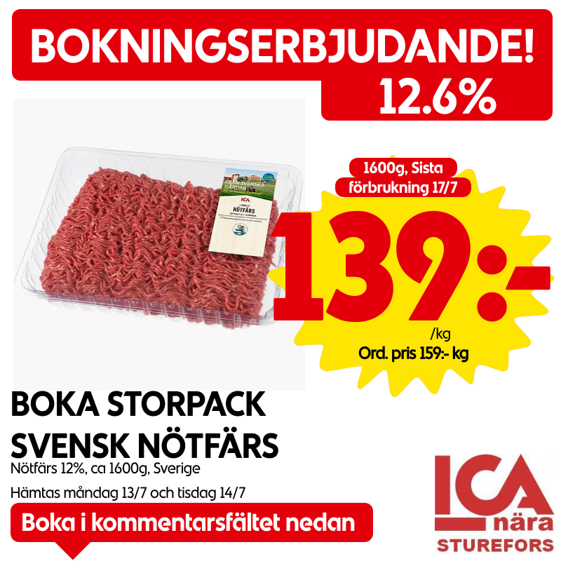 Nötfärs 1.6 kg
