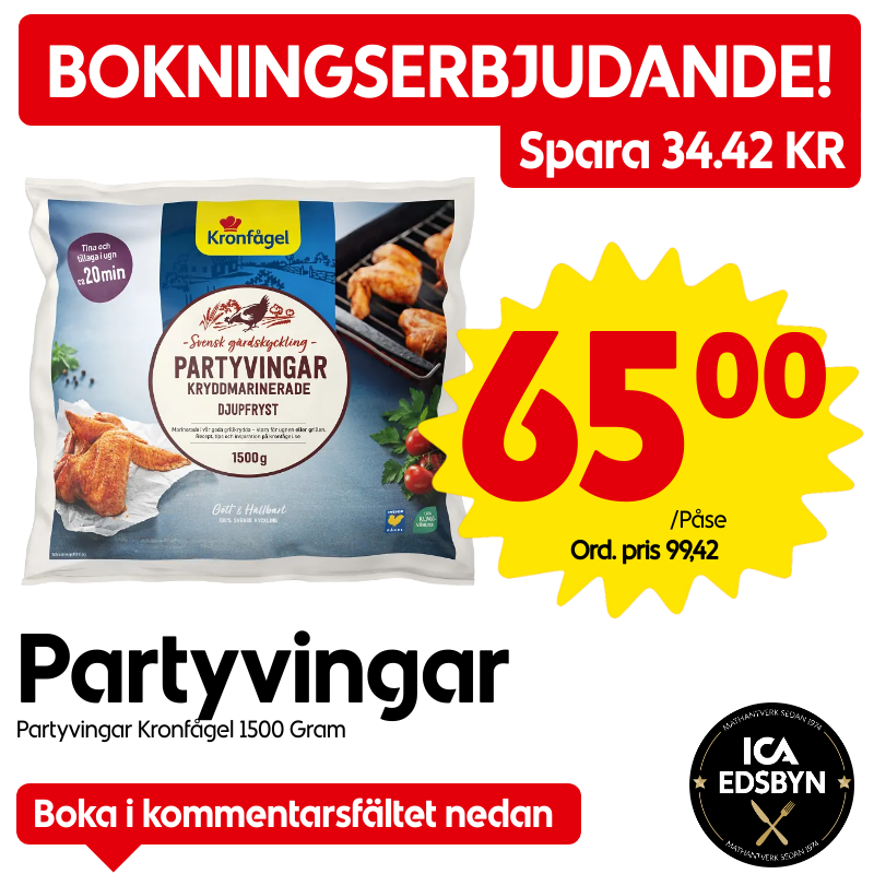 Partyvingar 1500g