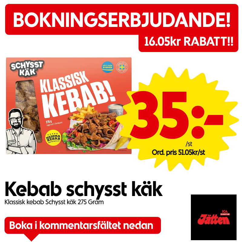Kebab schysst käk, Schysst käk kebab