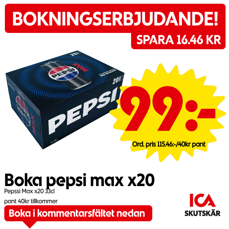 Boka pepsi max x20, Pepsi Max