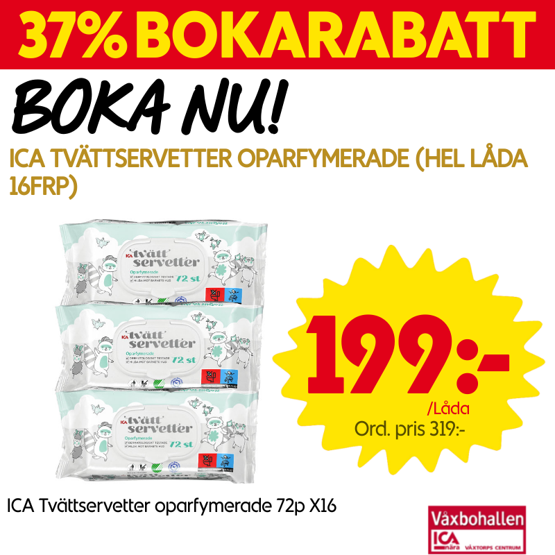Tvättservetter låda