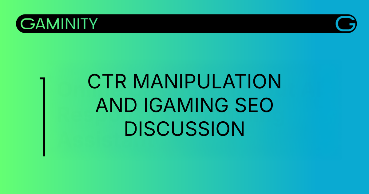 Testing CTR Manipulation: SEO Ranking Tactics for iGaming