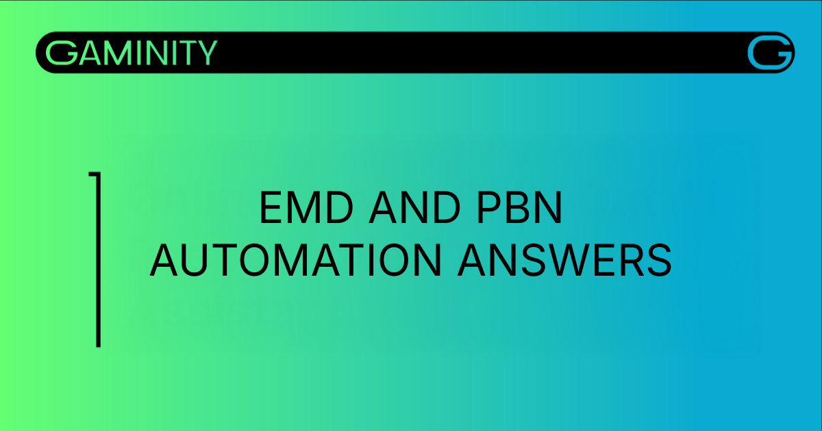 Автоматизация, стратегии и контроль временных рамок для EMD и PBN в гейминге