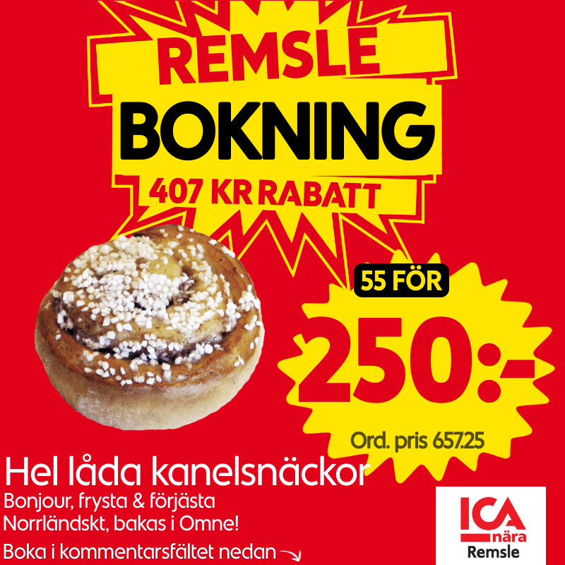 Hel låda kanelsnäckor 55st