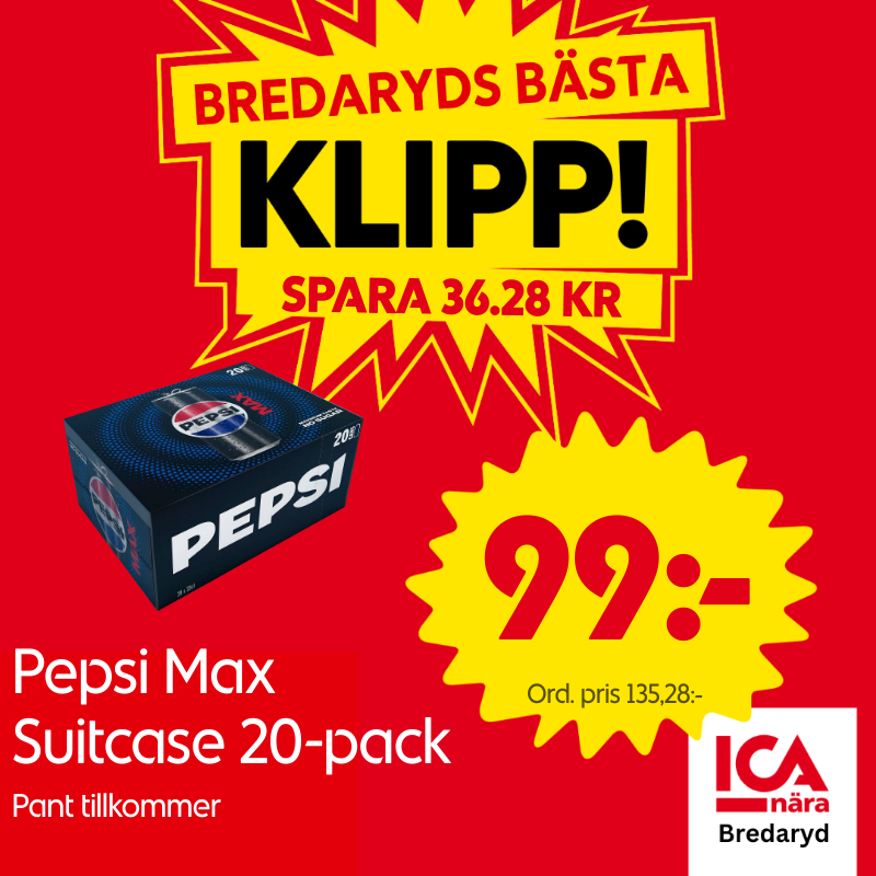 Pepsi Max Sommarerbjudande 20-pack