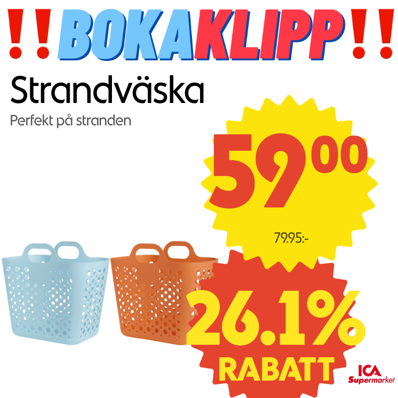 Strandväska blå, Strandväska orange