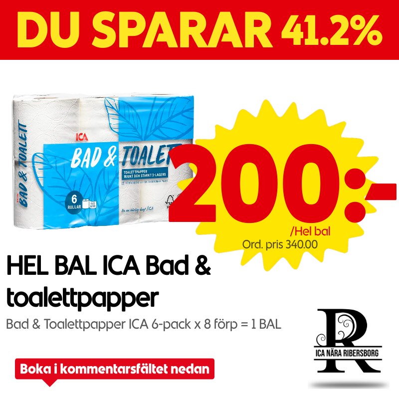Bad & toalettpapper 6-pack