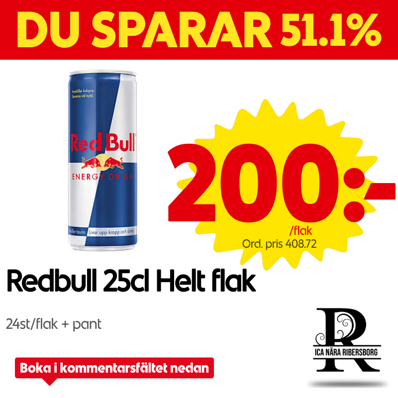 Red bull 24-pack, Red bull 25cl