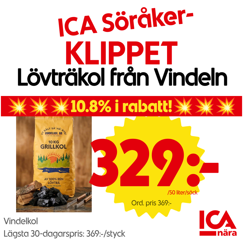 Lövträkol 10kg