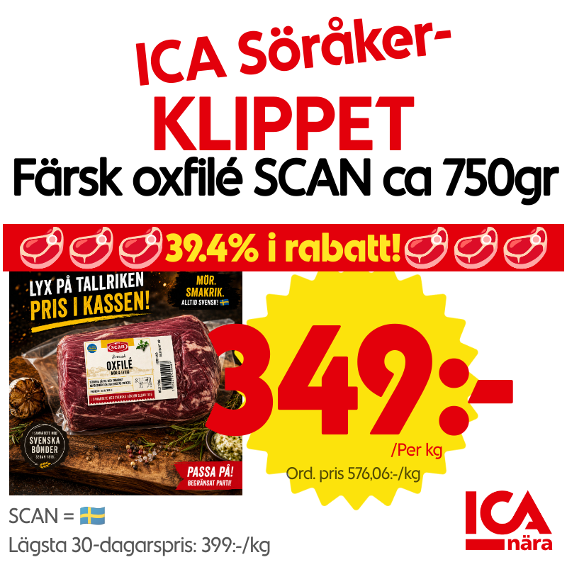SCAN Färsk oxfilé