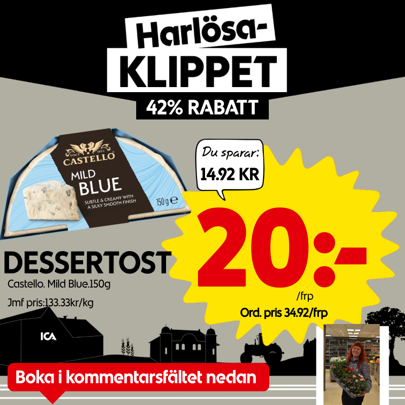 Bokningsmall gammal, dessertost