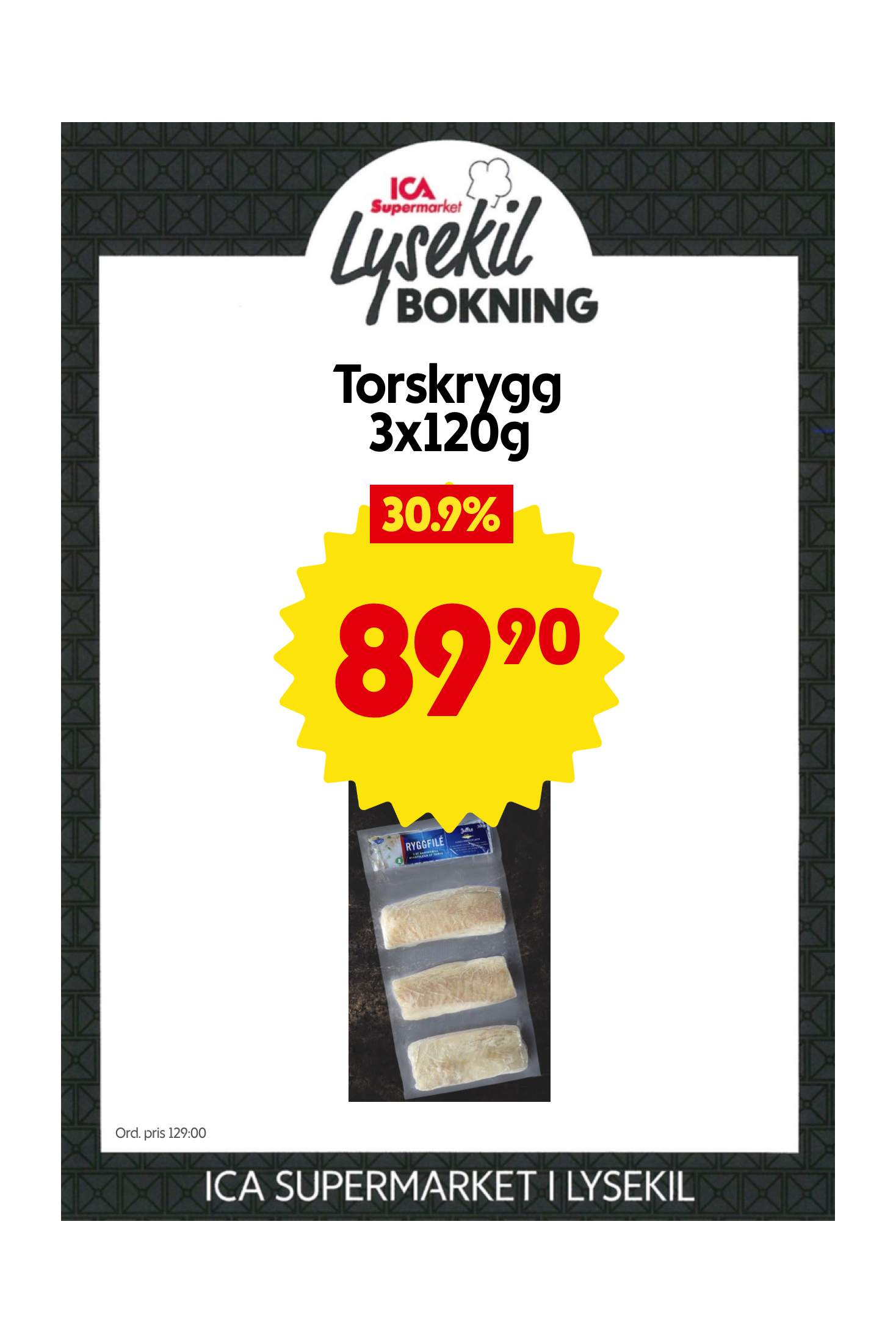 Torskrygg 360g